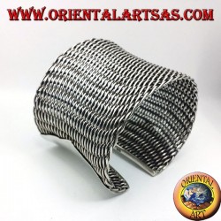 bracelet off à l'esclave en argent tressé