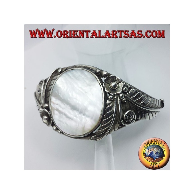 Silberarmband mit Perlmutter