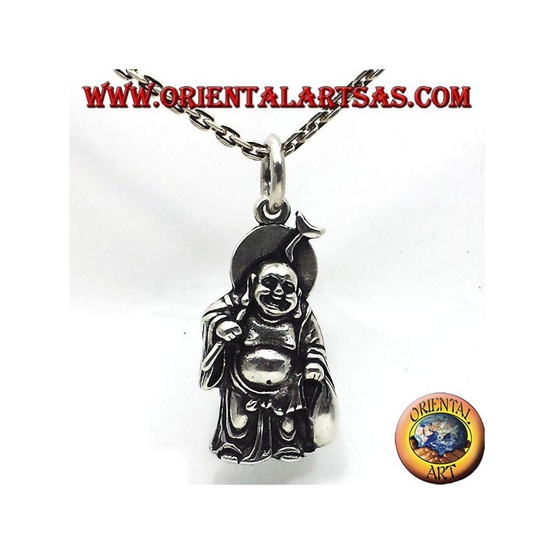 pendentif en argent, la richesse buddha