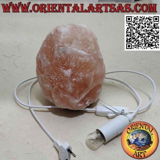 Lampada di sale rosa Himalayano da  2 → 3 kg (impianto e lampadina compresa)