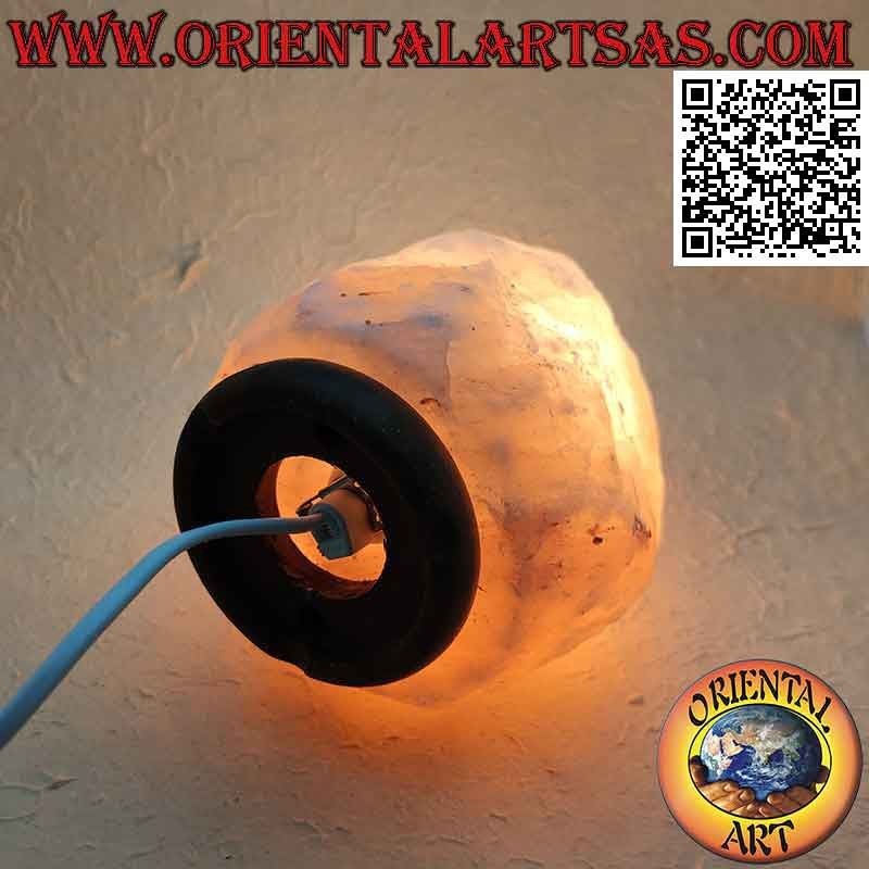 Lampe au sel rose de l'Himalaya  2 → 3 kg (plante et ampoule incluses)