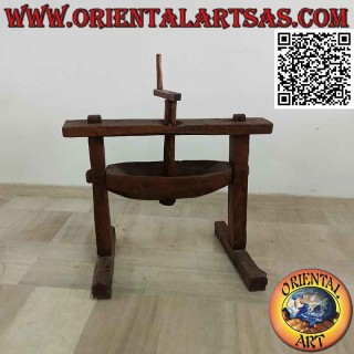 Antica macina indonesiana per granturco in legno massello antico