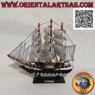 Scale model of the wooden sailing ship "Belem"