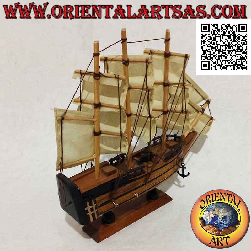 Scale model of the wooden sailing ship "HMS Victory"