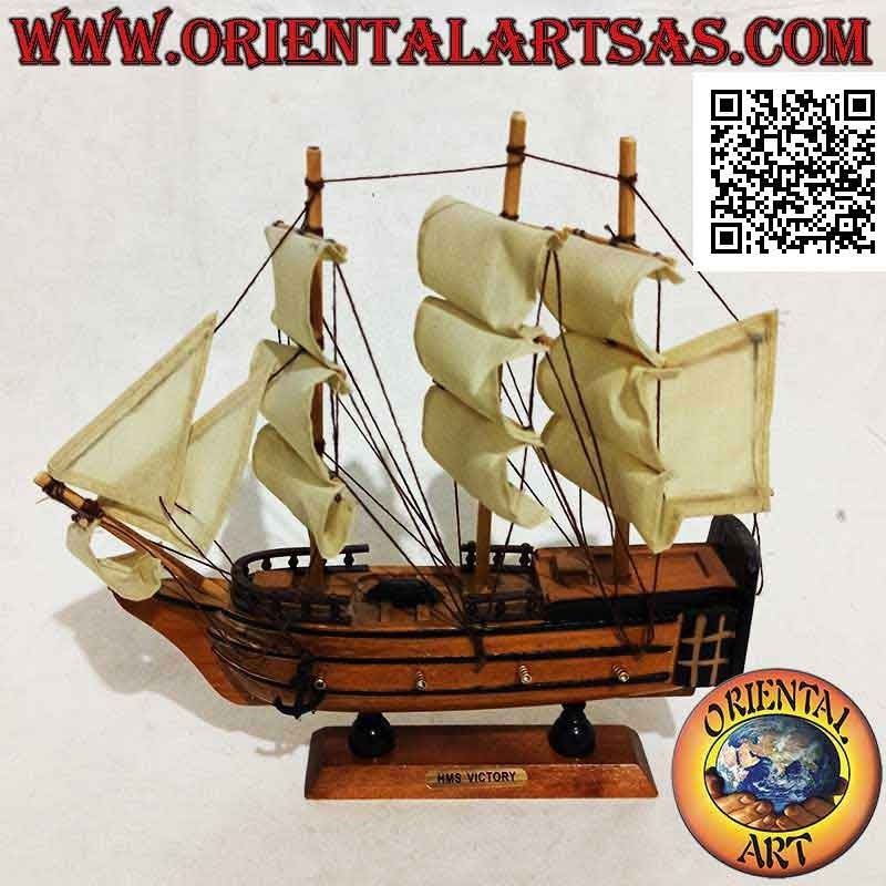 Scale model of the wooden sailing ship "HMS Victory"