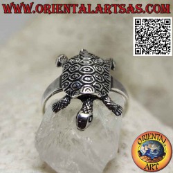 Turtle-shaped silver ring...