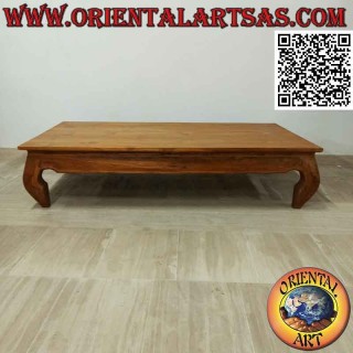 Low table for living room in opium style (opium) in teak wood (150 * 80, h35)