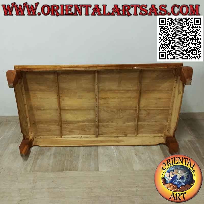Table basse de salon style opium (opium) en bois de teck (150 * 80, h35)