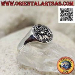 Silver ring with tree of...