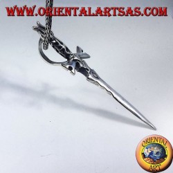 Colgante en plata espada medieval