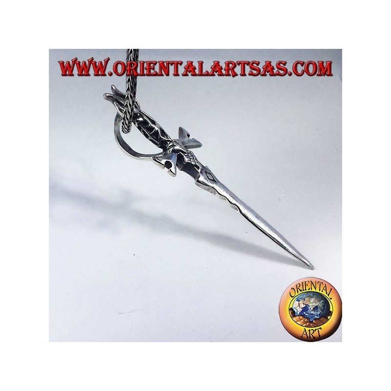Pendentif en argent épée médiévale