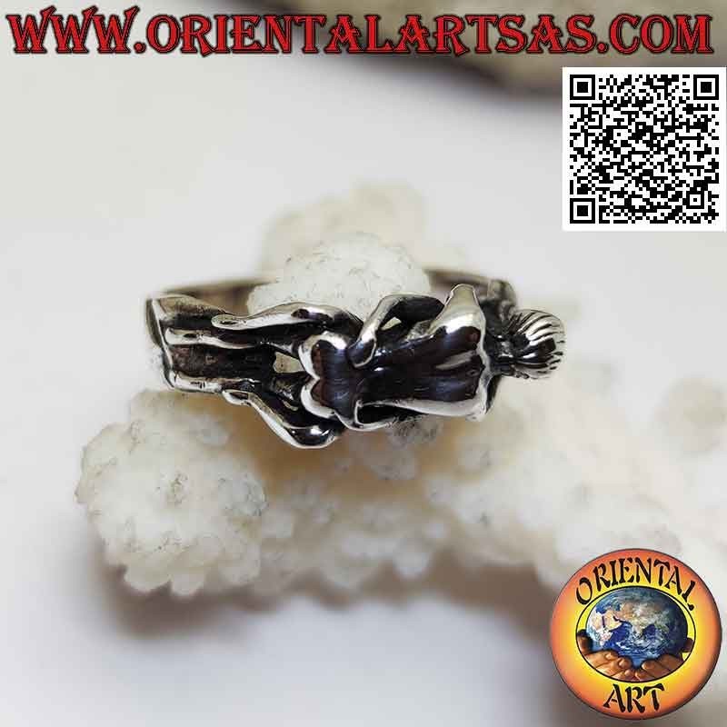 Anillo de plata erótico Kamasutra, la posición del misionero frontal