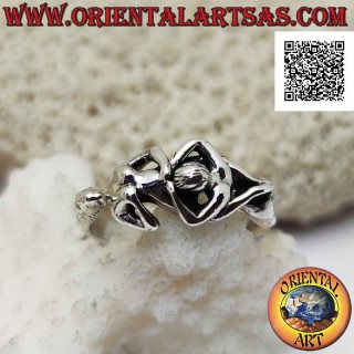 Erotic Kamasutra silver ring, the position of cunnilingus or cunnilingus