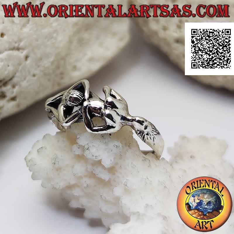 Anillo de plata erótico Kamasutra, la posición del cunnilingus o cunnilingus