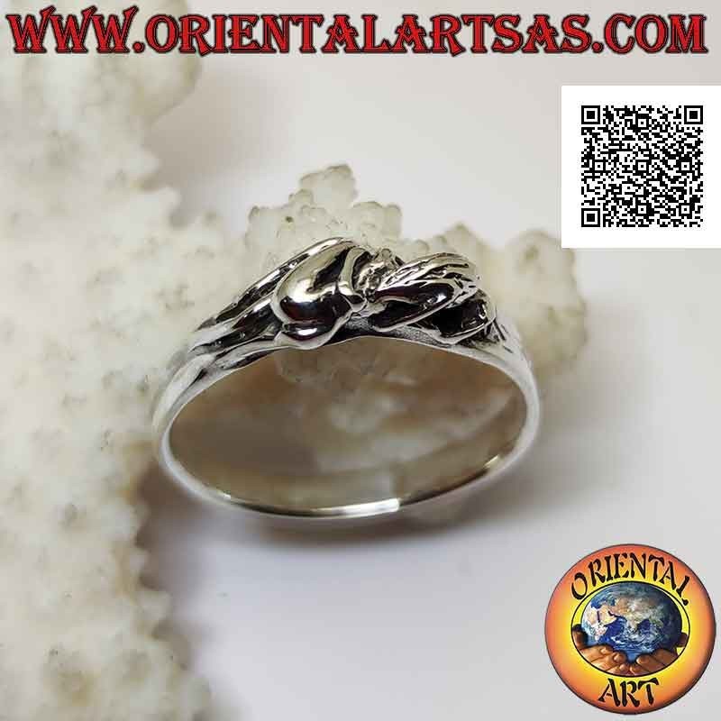 Silver ring of the erotic Kamasutra, the position of the side ride of the woman