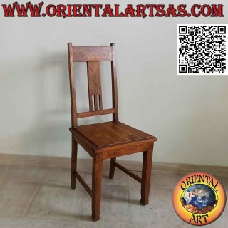 Chaise ethnique "Java" avec assise surélevée en bois de teck