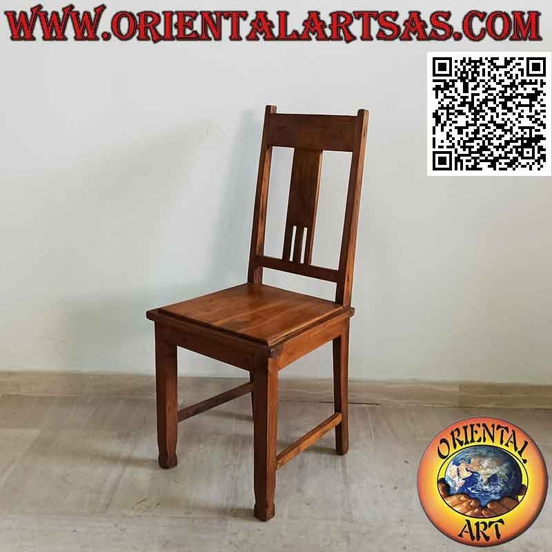Ethnic "Java" chair with raised seat in teak wood