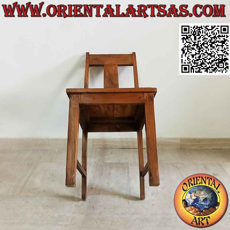 Ethnic "Java" chair with raised seat in teak wood