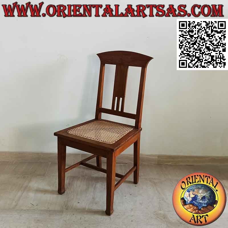 Ethnic "Java" chair in teak wood and Vienna straw seat