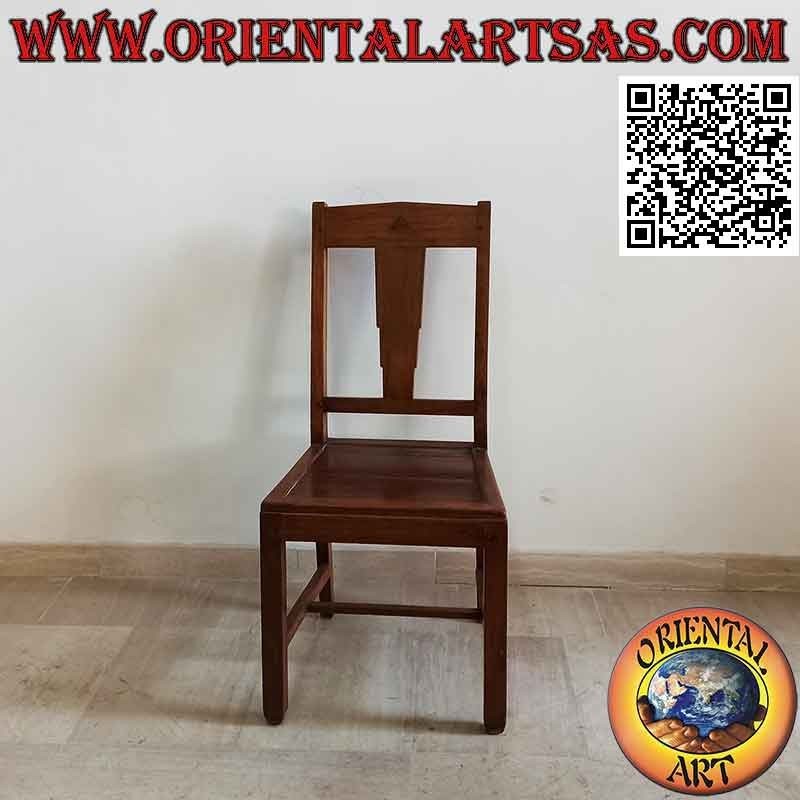 Silla étnica "Java" con asiento empotrado en madera de teca