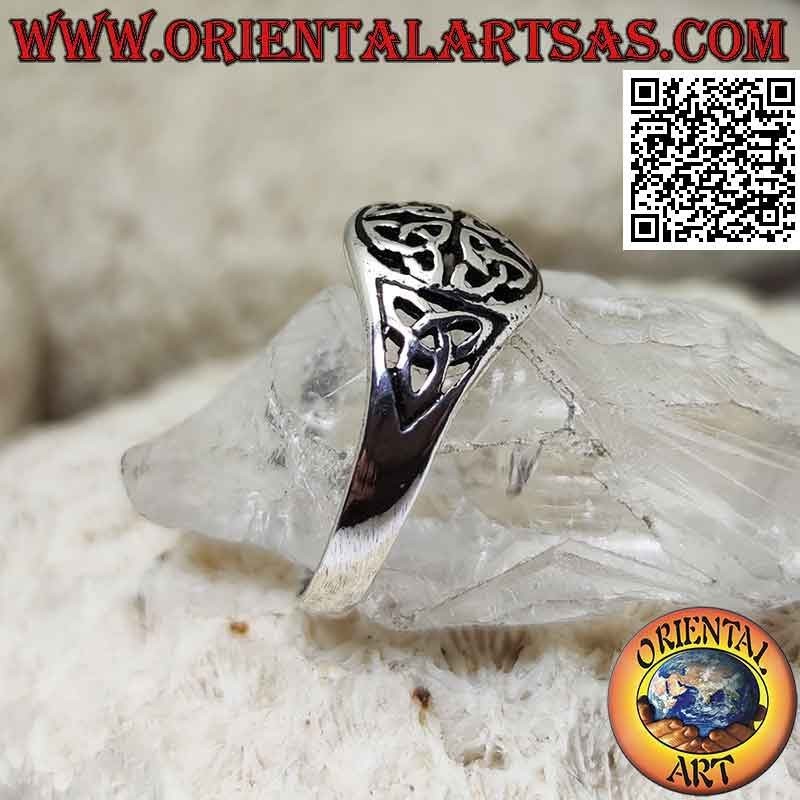 Anillo de plata, el Nudo Duleek (símbolo celta) pequeño
