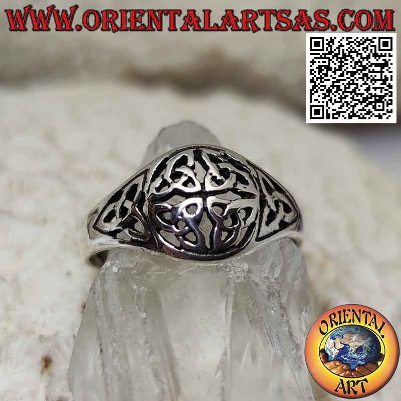 Silver ring, the Duleek Knot (Celtic symbol) small