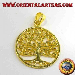Ciondolo albero della vita Klimt in argento placcato oro