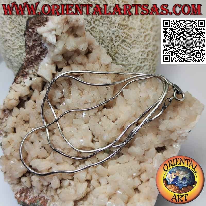 925 ‰ silver chain necklace, classic "snake" link or mouse tail (1.2 mm thick)