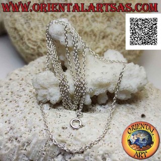 Collana catenina in argento 925 ‰, ad anellini tondi piccoli (spessore 1 mm)