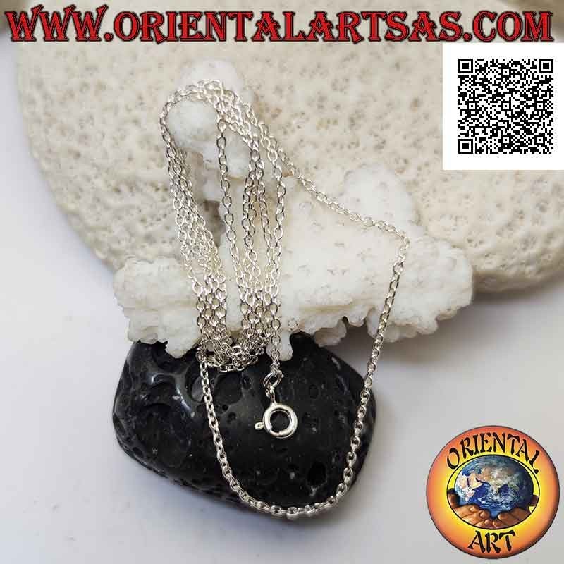 Collar de cadena de plata 925 ‰, con pequeños anillos redondos (1 mm de espesor)