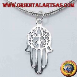 silver pendant, hand of Fatima