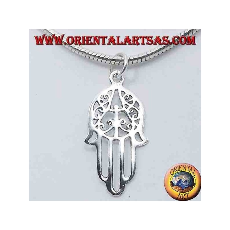 pendentif en argent, main de Fatima