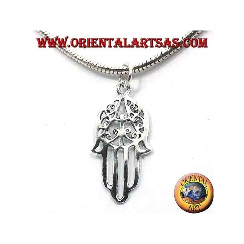 silver pendant, hand of Fatima