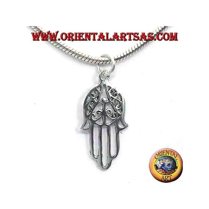 silver pendant, hand of Fatima