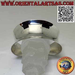 Breites, glattes und konkaves 925 ‰ silbernes starres Armband (31mm)
