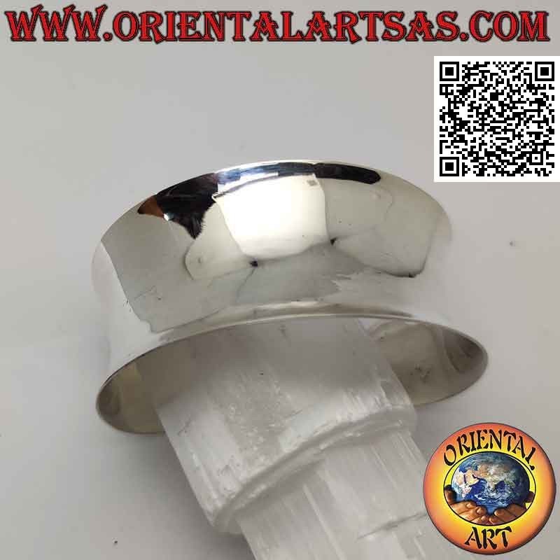 Bracelet rigide large, lisse et concave en argent 925 ‰ (31mm)