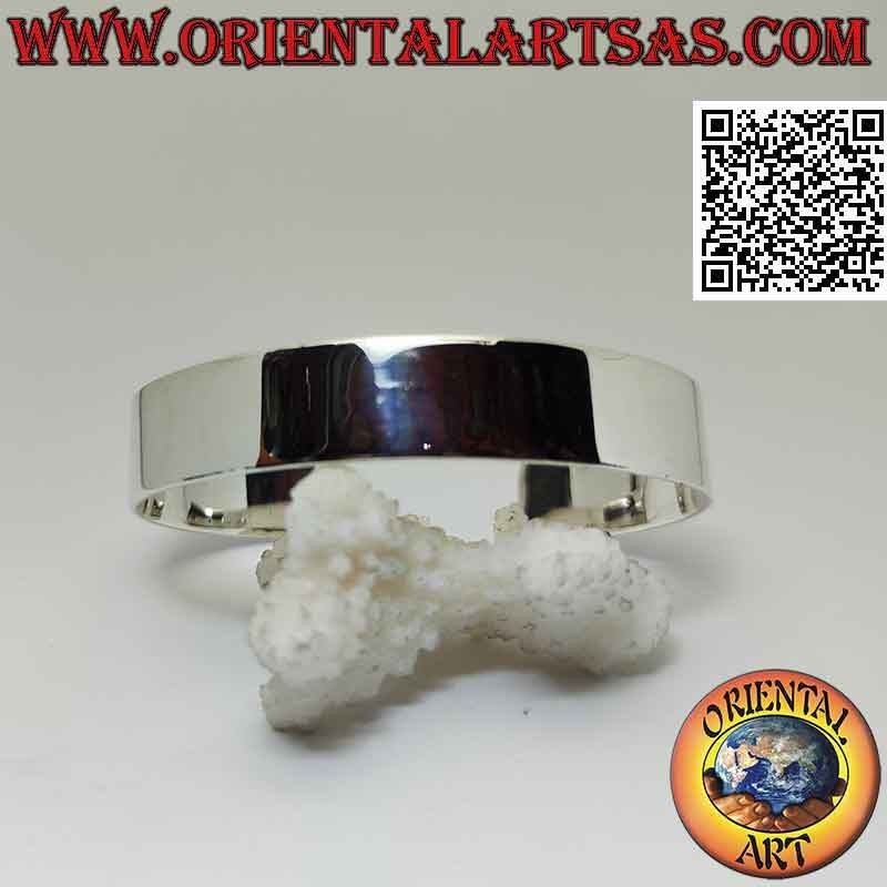 14 mm wide and smooth 925 argento silver rigid bracelet