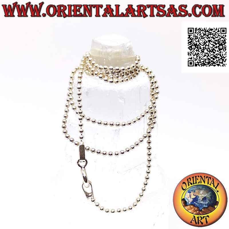 Collana catenina in argento 925 ‰ con maglia a palline medie (spessore 1,5 mm)
