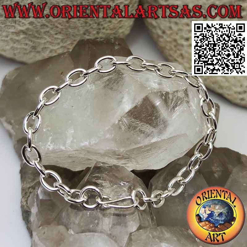 Bracciale Argento 925 Catena Ovale 18cm Chiusura S | Oriental Art