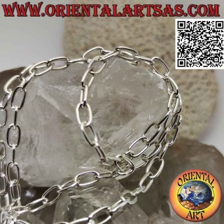 Collana in argento 925 ‰ ad anelli ovali classici da 56 cm x 5 mm