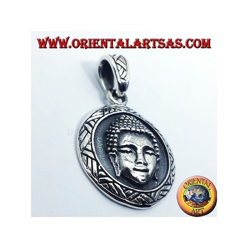 ciondolo in Argento buddha faccia 