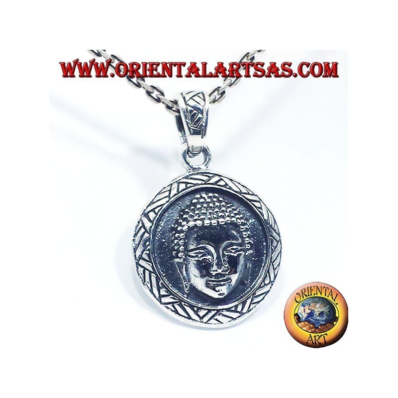 Silber Anhänger Buddha-Gesicht