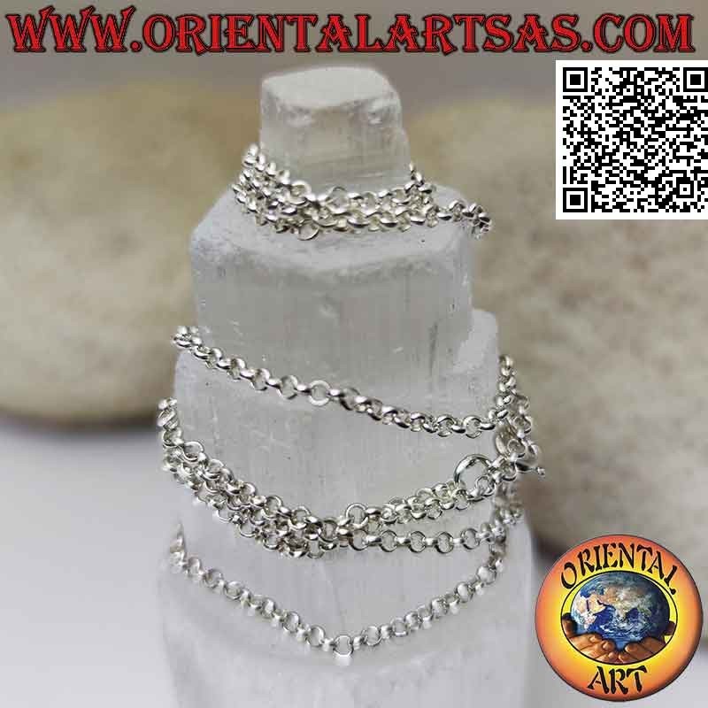 925 ‰ Silberkette mit runden Ringen (2 mm dick)