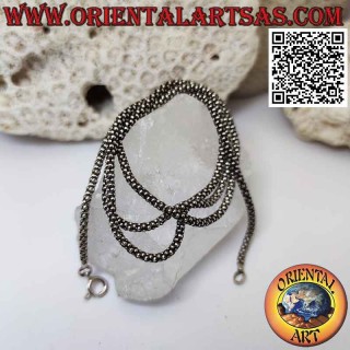 Collana catenina in argento 925 ‰ a maglia "veneziana" tonda da 60 cm x 3 mm