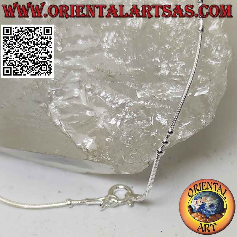 Bracciale Argento 925 Snake, Tris Palline Distanziate | Oriental Art