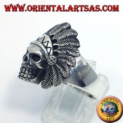 Indischer Schädel-Ring Silber