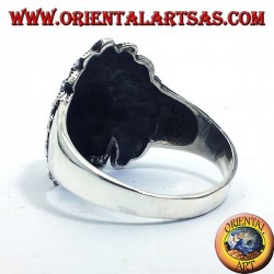 Indian skull ring silver