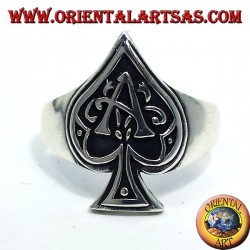 Ace of Spades silver ring