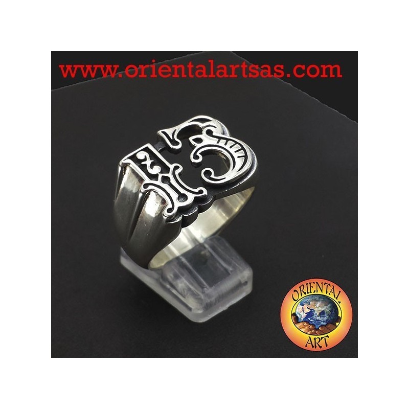 anello in argento tredici