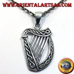 Celtic Harp pendentif en argent